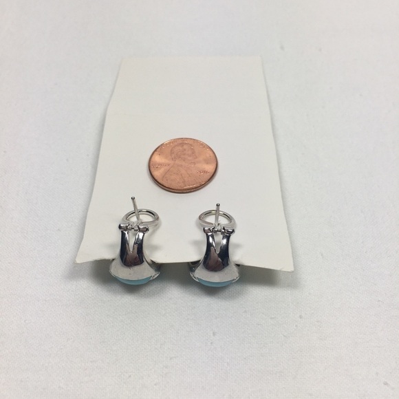 sterling Silver Diamonique Dome Earrings QVC Eric - Picture 4 of 11